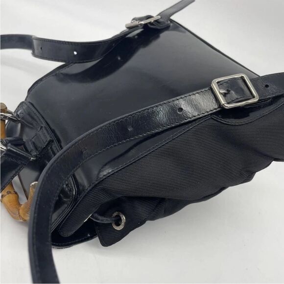 Gucci Bamboo Nylon Leather Mini Backpack - Picture 10 of 15